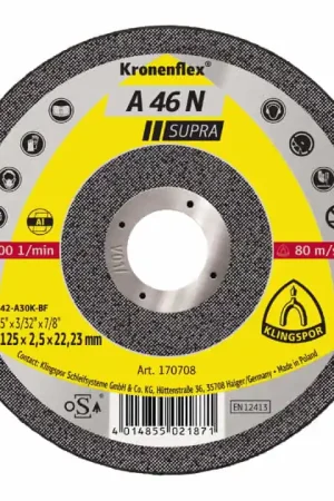 KLINGSPOR Disque à tronçonner A 46 N Supra D125x2,5 mm contre-coudé ( 4000841037 ) Offre Spéciale