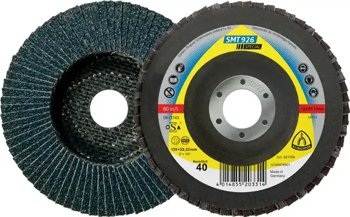 KLINGSPOR Roue à lamelles SMT 926 Special Ø 115 mm Grain 80 6° bombé ( 8000352214 ) Populaire
