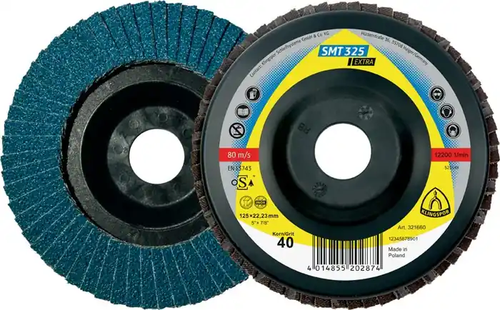 Meilleur Choix KLINGSPOR Roue à lamelles SMT 325 Extra Ø 125 mm Granulométrie 40 droite ( 4000842816 )