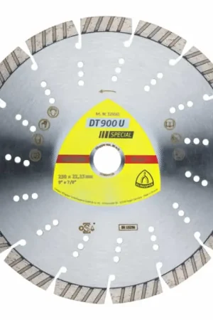 Achat Immédiat Disque à tronçonner diamanté KLINGSPOR DT 900 U Spécial Ø 230 mm alésage 22,23 mm (8000351577)