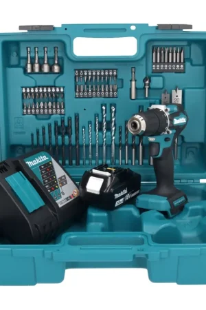 Commande En Gros Makita DDF 487 RF1X1 perceuse-visseuse sans fil 18 V 40 Nm sans balais + 1 batterie 3,0 Ah + chargeur + jeu d'accessoires 74 pièces + mallette