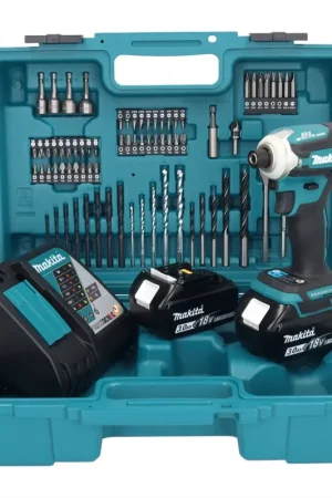 Prix Cassé Makita DTD 171 RFX1 clé à chocs sans fil 18 V 180 Nm 1/4" sans balais + 2 batteries 3,0 Ah + chargeur + jeu d'accessoires 74 pièces + mallette