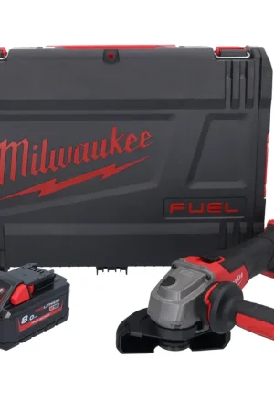 Meilleure Vente Meuleuse d'angle sur batterie Milwaukee M18 FSAG125X-801X 18 V 125 mm sans balais + 1x batterie 8,0 Ah + boîtier HD - sans chargeur