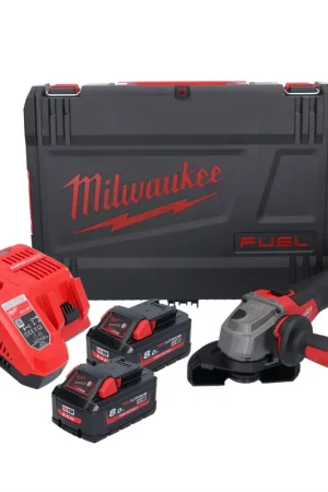 Commander Maintenant Meuleuse d'angle sur batterie Milwaukee M18 FSAG125X-802X 18 V 125 mm brushless + 2x batteries 8,0 Ah + chargeur + boîtier HD