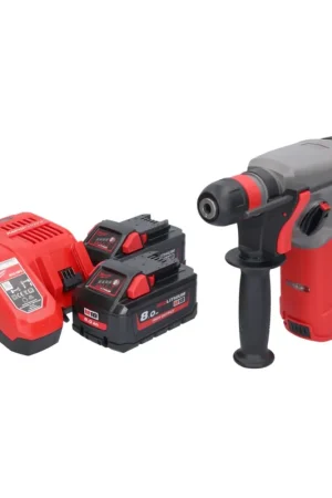 Authentique Marteau combiné à batterie Milwaukee M18 CHX-802 18 V 2,5 J SDS plus brushless + 2x batteries 8,0 Ah + chargeur