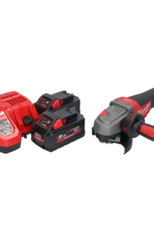 Pas Cher Meuleuse d'angle sur batterie Milwaukee M18 CAG115XPDB-802 18 V 115 mm sans balais + 2x batteries 8,0 Ah + chargeur
