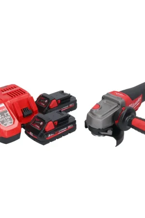 Certifié Milwaukee M18 CAG115XPDB-302 Meuleuse d'angle sans fil 115mm 18V Brushless + 2x Batteries 3,0Ah + Chargeur