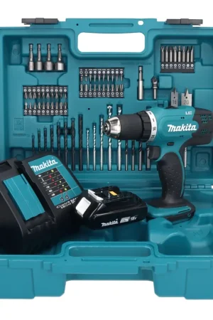 Remise Makita DDF 453 SY1X1 perceuse-visseuse sans fil 18 V 42 Nm + 1x batterie 1,5 Ah + chargeur + jeu d'accessoires 74 pièces + mallette