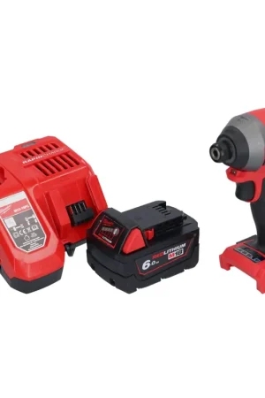 Meilleur Choix Clé à chocs sans fil Milwaukee M18 ONEID2-601 18 V 226 Nm 1/4" sans balai + 1x batterie 6,0 Ah + chargeur