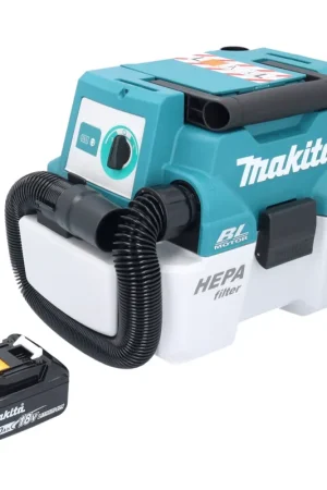 Nouvel Arrivage Makita DVC 750 LF1 Aspirateur sans fil LXT 18 V 67 mbar 7,5 l Brushless + 1x batterie 3,0 Ah - sans chargeur