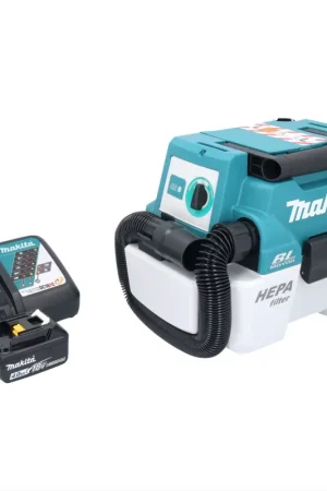 Makita DVC 750 LRM1 Aspirateur à batterie LXT 18 V 67 mbar 7,5 l Brushless + 1x batterie 4,0 Ah + chargeur Populaire