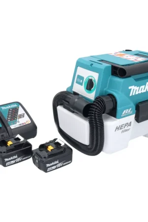 Makita DVC 750 LRM aspirateur sans fil LXT 18 V 67 mbar 7,5 l Brushless + 2x batterie 4,0 Ah + chargeur Prix Réduit