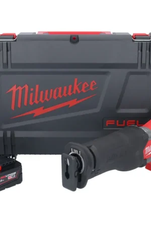 Réduction Batterie Milwaukee M18 ONEFSZ-501X Scie sabre Recipro 18 V brushless + 1x batterie 5,0 Ah + boîtier HD - sans chargeur