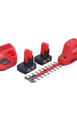 Cisaille à arbustes à batterie Milwaukee M12 FHT20-602 12 V 20 cm sans balais + 2x batteries 6,0 Ah + chargeur Acheter Direct