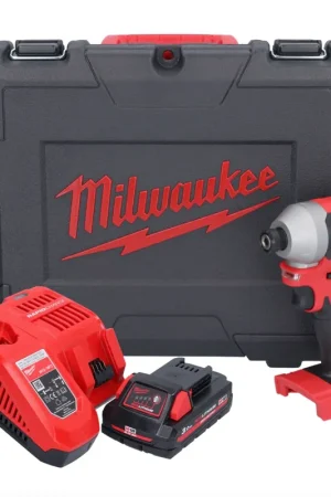 Prix Promo Milwaukee M18 CBLID-301C Clé à choc sans fil 18 V 180 Nm 1/4'' Brushless + 1x batterie 3,0 Ah + chargeur + Coffret