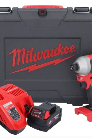 Milwaukee M18 CBLID-501C Clé à choc sans fil 18 V 180 Nm 1/4'' Brushless + 1x batterie 5,0 Ah + chargeur + Coffret Seulement Aujourd'hui