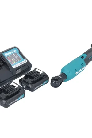 Offre Du Jour Visseuse à cliquet sans fil Makita WR 100 DWA 12 V 47,5 Nm 1/4" 3/8" + 2 batteries 2,0 Ah + chargeur