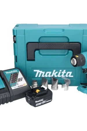 Achat Immédiat Makita DHG 181 RF1J Pistolet air chaud sans fil 18 V 150 - 550C + 1x batterie rechargeable 3,0 Ah + chargeur + Makpac