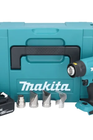 Makita DHG 181 T1J Pistolet air chaud sans fil 18 V 150 - 550C + 1x batterie rechargeable 5,0 Ah + Makpac - sans kit chargeur Must-Have