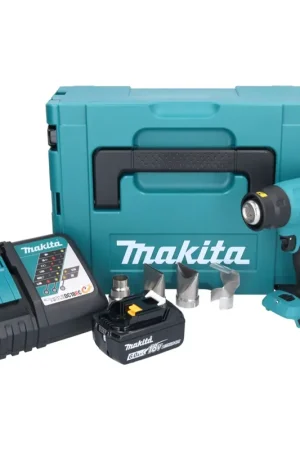 Makita DHG 181 RG1J Pistolet air chaud sans fil 18 V 150 - 550C + 1x batterie rechargeable 6,0 Ah + chargeur + Makpac Authentique