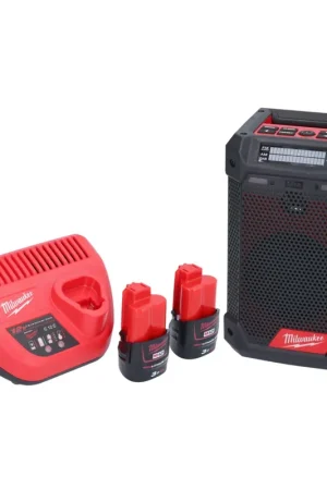 Jusqu'à Épuisement Des Stocks Milwaukee M12 RCDAB+-302 radio à batterie DAB+ 12 V + 2x batteries 3,0 Ah + chargeur