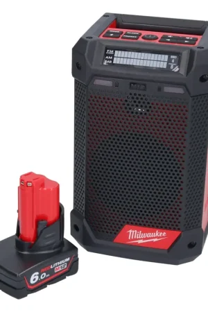 Milwaukee M12 RCDAB+-601 Radio à batterie DAB+ 12 V + 1x batterie 6,0 Ah - sans chargeur Commande En Gros