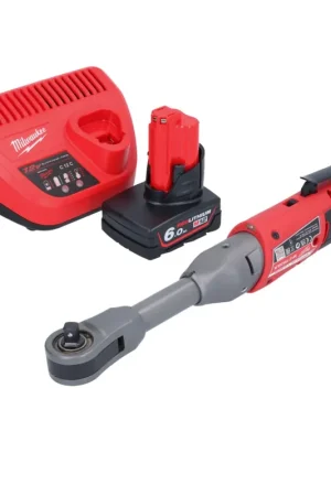 Milwaukee M12 FIR38LR-601 cliquet à batterie long 12 V 75 Nm 3/8" + 1x batterie 6,0 Ah + chargeur Bon Plan
