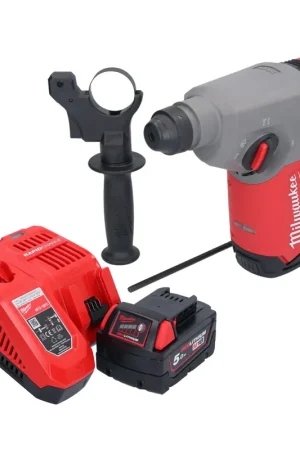 Affaire À Saisir Milwaukee M18 FH-501 Marteau perforateur sans fil 18 V 2,5 J SDS plus Brushless + 1x batterie 5,0 Ah + chargeur