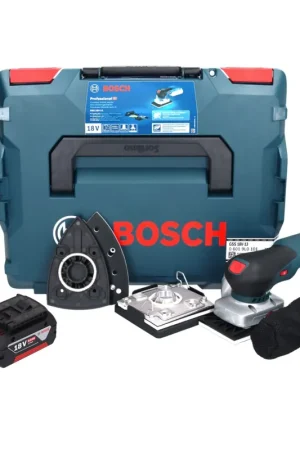 Produit De Marque Bosch GSS 18V-13 Ponceuse vibrante sans fil 18 V + 1x batterie 5,0 Ah + L-BOXX - sans chargeur