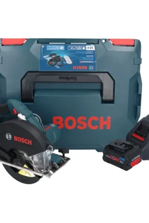 Bosch GKM 18V-50 Professional Scie circulaire portative métal sans fil 18 V 136 mm Brushless + 1x batterie ProCORE 8,0 Ah + chargeur + L-Boxx Prix Promo