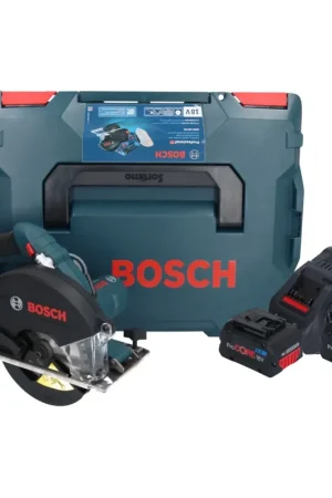 Prix Promo Bosch GKM 18V-50 Professional Scie circulaire portative métal sans fil 18 V 136 mm Brushless + 2x batterie ProCORE 8,0 Ah + chargeur + L-Boxx