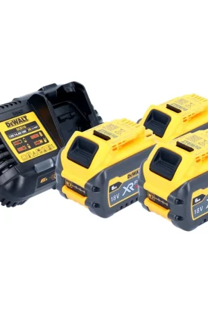 Expédié Aujourd'hui Kit de démarrage sans fil 18 V DeWalt 3x DCB 546 batterie 6,0 Ah + DCB 116 XR chargeur rapide
