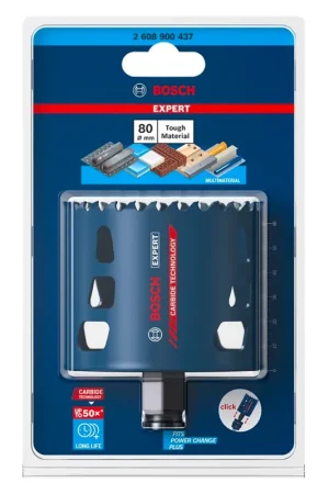 Offre Exclusive Scie cloche EXPERT Tough Material Bosch 80 x 60 mm ( 2608900437 ) Carbide Technology