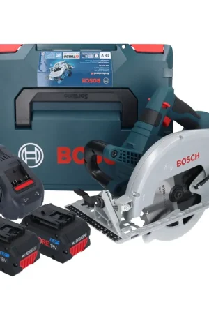 Bosch GKS 18V-70 L scie circulaire sans fil 18 V Brushless 190 mm BITURBO + 2x batteries ProCORE 8,0 Ah + chargeur + L-Boxx Bon Plan