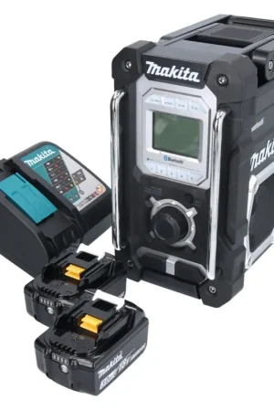 Produit De Marque Makita DMR 108 RF radio à batterie 10,8 V - 18 V Bluetooth IP64 + 2x batteries 3,0 Ah + chargeur