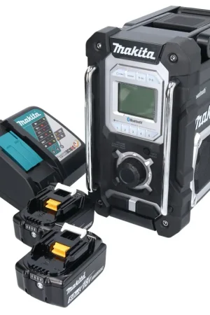 Makita DMR 108 RT Radio à batterie 10,8 V - 18 V Bluetooth IP64 + 2x batteries 5,0 Ah + chargeur Prix Cassé