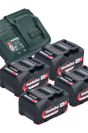 Expédié Aujourd'hui Metabo Basic Set 4x Batteries Li-Power 18 V 4,0 Ah + chargeur Metabo SC 30 12 - 18 V