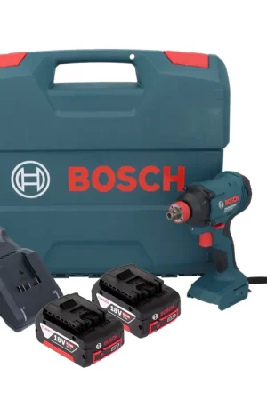 Clé à chocs rotative sans fil Bosch GDX 18V-180 18 V 180 Nm 1/2" + 2x batteries 6,0 Ah + chargeur + mallette en L Réduction