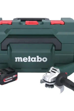 Seulement Aujourd'hui Metabo W 18 7-125 Meuleuse d'angle sans fil 18 V 125 mm + 1x batterie 4,0 Ah + metaBOX - sans chargeur