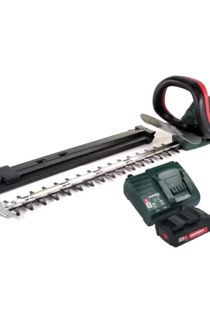 Promotion Saisonnière Metabo AHS 18-55 V Taille-haies sans fil 18 V 53 cm + 1x batterie 2,0 Ah + chargeur