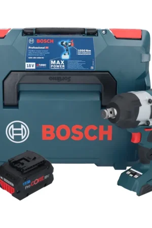 Bosch GDS 18V-1050 HC Visseuse à chocs sans fil 18 V 1050 Nm BITURBO Brushless + 1x batterie ProCORE 8,0 Ah + L-Boxx - sans chargeur Prix Bas