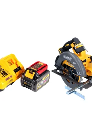 DeWalt DCS 575 T1 Scie circulaire manuelle sans fil 54 V FlexVolt 190 mm Brushless + 1x batterie 6,0 Ah + chargeur Commander Vite