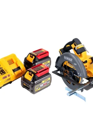 Vente Flash DeWalt DCS 575 T2 Scie circulaire manuelle sans fil 54 V FlexVolt 190 mm Brushless + 2x batterie 6,0 Ah + chargeur