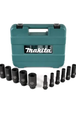 Makita Jeu de douilles 10 - 32 mm 1/2'' 14 pcs. + coffret ( E-16586 ) pour clé à chocs - successeur de B-52308 Remise