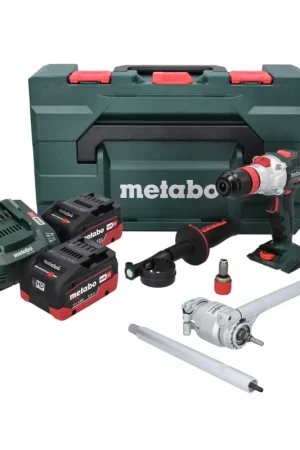 Perceuse à percussion sans fil Metabo SB 18 LTX BL QI 18 V 130 Nm sans balais + 2 batteries 5,5 Ah + chargeur + embout dynamométrique PowerX3 + métaBOX Meilleur Choix
