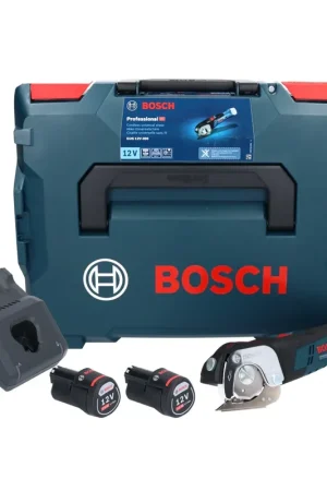 Petit Prix Bosch GUS 12V-300 Professional Cisaille universelle sans fil 12 V ( 06019B2904 ) + 2x batterie 2,0 Ah + chargeur + L-Boxx
