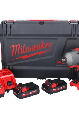 Retour Gratuit Clé à chocs sans fil Milwaukee M18 ONEFHIWF12-302X 18 V 1356 Nm 1/2" brushless + 2x batterie 3,0 Ah + chargeur + boîtier HD