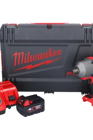 Clé à chocs sans fil Milwaukee M18 ONEFHIWF12-401X 18 V 1356 Nm 1/2" brushless + 1x batterie 4,0 Ah + chargeur + boîtier HD Expédition Rapide