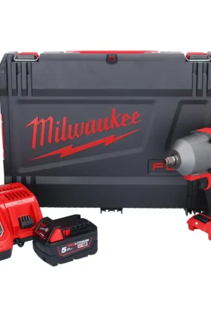 Populaire Clé à chocs sans fil Milwaukee M18 ONEFHIWF12-501X 18 V 1356 Nm 1/2" brushless + 1x batterie 5,0 Ah + chargeur + boîtier HD