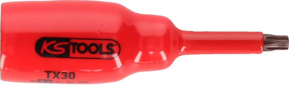 Achat Immédiat KS TOOLS Douille tournevis 1/2' avec revêtement isolant pour vis Torx, T60, courte ( 117.2443 )